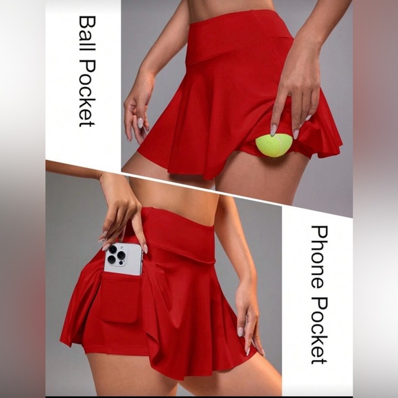 Red Mini Skirt - Picture 2 of 4